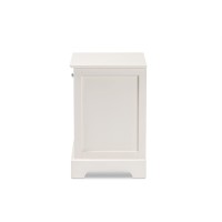 Baxton Studio Chase Modern Transitional White Finished 1-Drawer Wood Nightstand