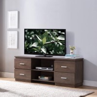 Homeroots Particle Board/Mdf Modern Rustic Walnut Oak Tv Stand