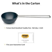 Hawkins Futura 1 Cup Tadka Pan, Hard Anodised Spice Heating Pan, 240 ml Pan, Black (ATP1), Aluminium