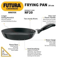 Hawkins Futura 20 cm Frying Pan, Non Stick Fry Pan, Small Frying Pan, Black (NF20)