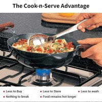 Hawkins Futura 1.5 litre Deep Fry Pan, Hard Anodised Kadai, Round Bottom Kadhai, Small Kadai, Black (AK15)