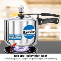 Hawkins 3 Litre Pressure Cooker, Stainless Steel Inner Lid Cooker, Tall Design Cooker, Induction Cooker, Silver (HSS3T)