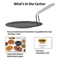 Futura Hard Anodised Roti Tava 26cm, 4.88mm thick Induction Compatible