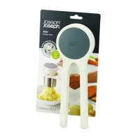 Joseph Joseph 20100 Helix Potato Ricer Masher Ergonomic Twist-Action Hand Manual Stainless Steel For Mashed Potato, White