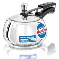 Hawkins Stainless Steel Contura Induction Compatible Inner Lid Pressure Cooker, 2 Litre, Silver (Ssc20), 2 Liter