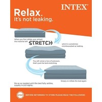 Intex Polyvinyl Chloride (PVC) Deluxe Single High Airbed, Grey