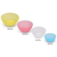 Jaypee plus, Mixing Bowl, Set of 4, Multicolour (Plastic)