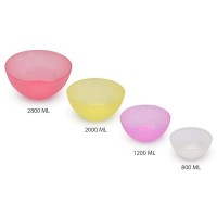 Jaypee Plus Mixing Bowl Set of 4 |Mixing Bowls for Kitchen |Mixing Bowl for Cake Batter |Snack Bowls Set of 4 | Multipurpose Bowl |Mixing Bowl Plastic Big Size, Multicolour