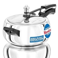 Hawkins 3.5 Litre Contura Pressure Cooker, Stainless Steel Inner Lid Cooker, Handi Cooker, Induction Cooker, Silver (Ssc35), 3.5 Liter