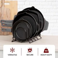 WonderStand Heavy Duty Pot Pan Rack Organizer (5-Tier), Pan Rack Holder and Organizer Rack for Home/Kitchen