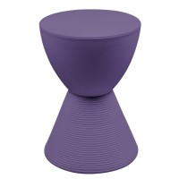 Leisuremod Boyd Modern Accent Side Table End Table Indoor And Outdoor Use, 16.75 H X 11.75 W X 11.75 D (Purple)
