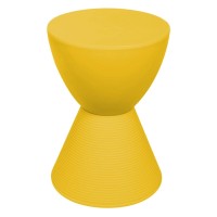 Leisuremod Boyd Modern Accent Side Table End Table Indoor And Outdoor Use, 16.75 H X 11.75 W X 11.75 D (Yellow)