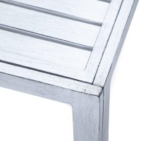 Leisuremod Chelsea Modern Aluminum Outdoor Patio Coffee Table, Weathered Grey