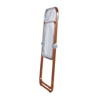 Leisuremod Lawrence Modern Transparent Acrylic Folding Chair With Metal Frame (Orange)