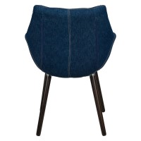 Leisuremod Milburn Tufted Denim Blue Accent Chair With Walnut Wood Legs (1)