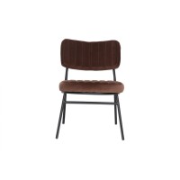 Leisuremod Marilane Velvet Accent Chairs For Living Room Bedroom Comfy Vanity Chair With Metal Frame (Coffee Brown)