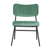 Leisuremod Marilane Velvet Accent Chairs For Living Room Bedroom Comfy Vanity Chair With Metal Frame (Turquoise)