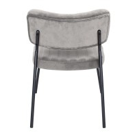 Leisuremod Marilane Velvet Accent Chairs For Living Room Bedroom Comfy Vanity Chair With Metal Frame Set Of 2 (Fossil Grey)