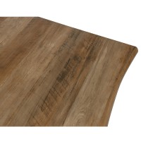 Leisuremod Ravenna Modern Rectangular Wood 63 Dining Table With Metal Legs (Dark Brown)