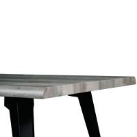 Leisuremod Ravenna Modern Rectangular Wood 63 Dining Table With Metal Legs (Weathered Oak)