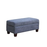 Lilola Home Diego Gray Fabric Sectional Sofa With Right Facing Chaise, Storage Ottoman, And 2 Accent Pillows
