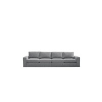 Lilola Home London 4 Seater Sofa In Light Gray Linen