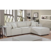 Harvey Sofa With Reversible Chaise In Beige Linen