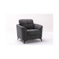 Lilola Home Callie Gray Velvet Fabric Chair