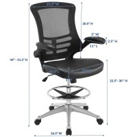 Attainment Vinyl Drafting Chair - Black