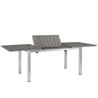 Shore Outdoor Patio Wood Dining Table - Silver Gray