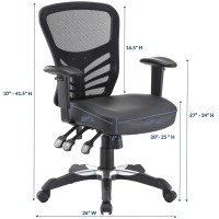 Articulate Vinyl Office Chair - Black