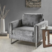 Ink+Ivy Madden Accent Chair, 33.25 W X 31.0 D X30.5 H, Grey
