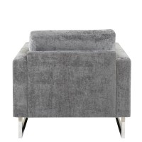 Ink+Ivy Madden Accent Chair, 33.25 W X 31.0 D X30.5 H, Grey