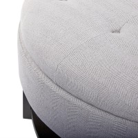 Madison Park Miller Round Storage Ottoman With Blue Finish Mp101-1045