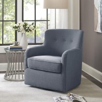 Madison Park Adele Swivel Chair With Blue Finish Mp103-1000