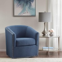 Madison Park Tyler Swivel Chair With Blue Finish Mp103-1103