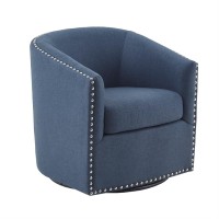 Madison Park Tyler Swivel Chair With Blue Finish Mp103-1103