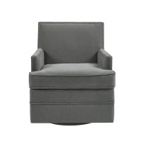 Madison Park Transitional Circa Swivel Chair With Grey Finish Mp103-1111