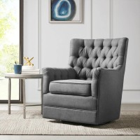 Madison Park Traditional Mathis Mathis Swivel Glider Chair With Gray Mp103-1171