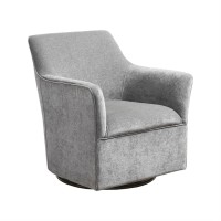 Madison Park Augustine Swivel Glider Chair With Plain Grey Finish Mp103-1176