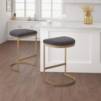 Madison Park Maison Counter Stool With Charcoal And Gold Finish Mp104-1079