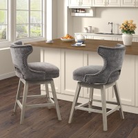Madison Park Emmett Swivel Counter Stool With Charcoal Finish Mp104-1119