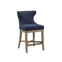 Madison Park Transitional Carson Carson Counter Stool In Navy Finish Mp104-1153