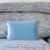 Luxurious Velvet Cushion - Enhance Home Decor with Opulence and Elegance - Soft and Comfortable - Ocean Blue - 60x40