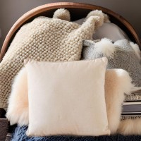 Plush Indoor Cushions - Comfortable, Warm, and Stylish - Enhance Your Space with Cozy Ambiance - Luxurious Texture and Impeccable Craftsmanship - Beige - 45x45