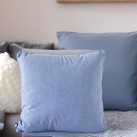 Cozy and Stylish Indoor Cushions - Ultimate Comfort and Aesthetic Appeal - Soft and Cozy Texture - Perfect for Living Room or Reading Nook - Denim - 45x45