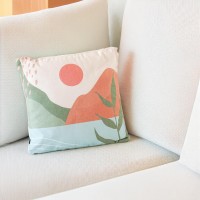 Plush Indoor Printed Cushions - Comfortable, Warm, and Stylish - Enhance Your Space with Cozy Ambiance - High-Quality Materials - 45x45 - Little Landscape