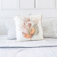 Plush Indoor Printed Cushions - Comfortable, Cozy, and Elegant - Enhance Your Space with Ambiance - Botanical Bouquet Design - 45x45