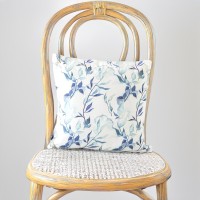 Plush Indoor Printed Cushions - Comfortable, Warm, and Stylish - Enhance Your Space with Cozy Luxury - Leaf Element Design - Blue - 45x45