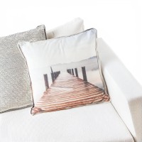 Plush Indoor Printed Cushions - Comfort, Warmth, and Style - Enhance Your Space with Exquisite Prints and Soft Texture - Cozy and Inviting Atmosphere - 45x45 - Pier Time